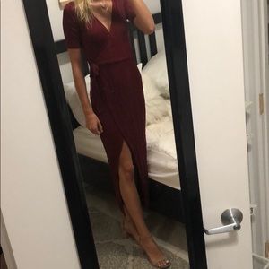 Burgundy red dress